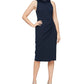 Alex Evenings Women's Floral Neck Sheath Dress Blue Size Medium