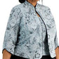 Alex Evenings Women's Mandarin Collar Jacket & Top Set Green Size 2X