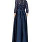 Alex Evenings Women's A Line Empire Waist Ball Gown Blue Size 4