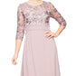 Alex Evenings Women's Embroidered Sequin A-Line Gown Purple Size 6Petite