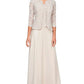 Alex Evenings Women's Embroidered Lace Mock Two Piece Gown With Jacket Yellow Size 20