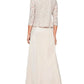 Alex Evenings Women's Embroidered Lace Mock Two Piece Gown With Jacket Yellow Size 20