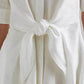 Ralph Lauren Women's Tie Front Shirtdress White Size 4