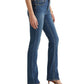Ralph Lauren Women's Stretch Zippered Pocketed Boot Leg High Waist Jeans Blue Size 6 Petite