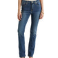 Ralph Lauren Women's Stretch Zippered Pocketed Boot Leg High Waist Jeans Blue Size 6 Petite
