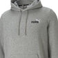 Puma Men's Embroidered Logo Hoodie Gray Size Medium