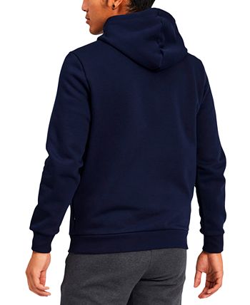 Puma Men's Fleece Logo Hoodie Blue Size Large