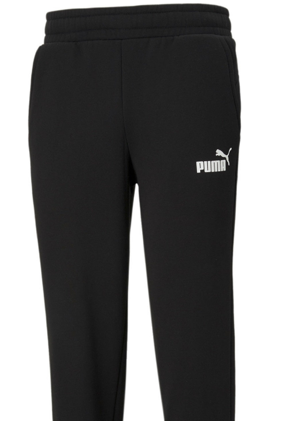 Puma Men's Logo Fleece Joggers Black Size Large