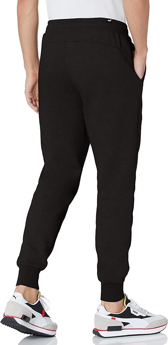 Puma Men's Logo Fleece Joggers Black Size X-Large