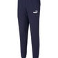Puma Men's Logo Fleece Joggers Blue Size Medium