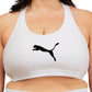 Puma Women's 4Keeps Mid Impact Sports Bra White Size 1X