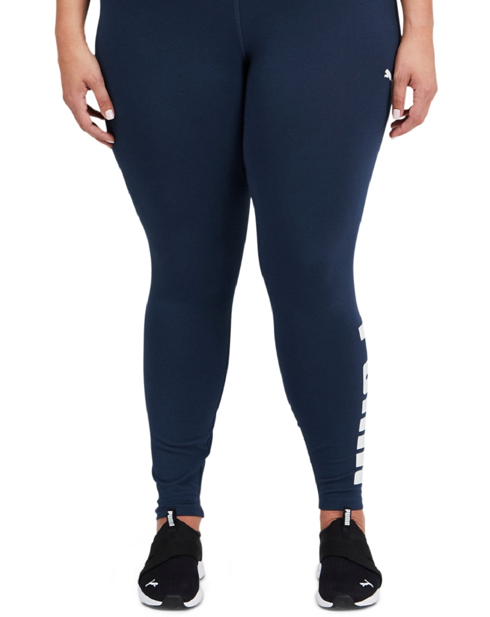 Puma Women's Athletic Logo Tights Blue Size 1X