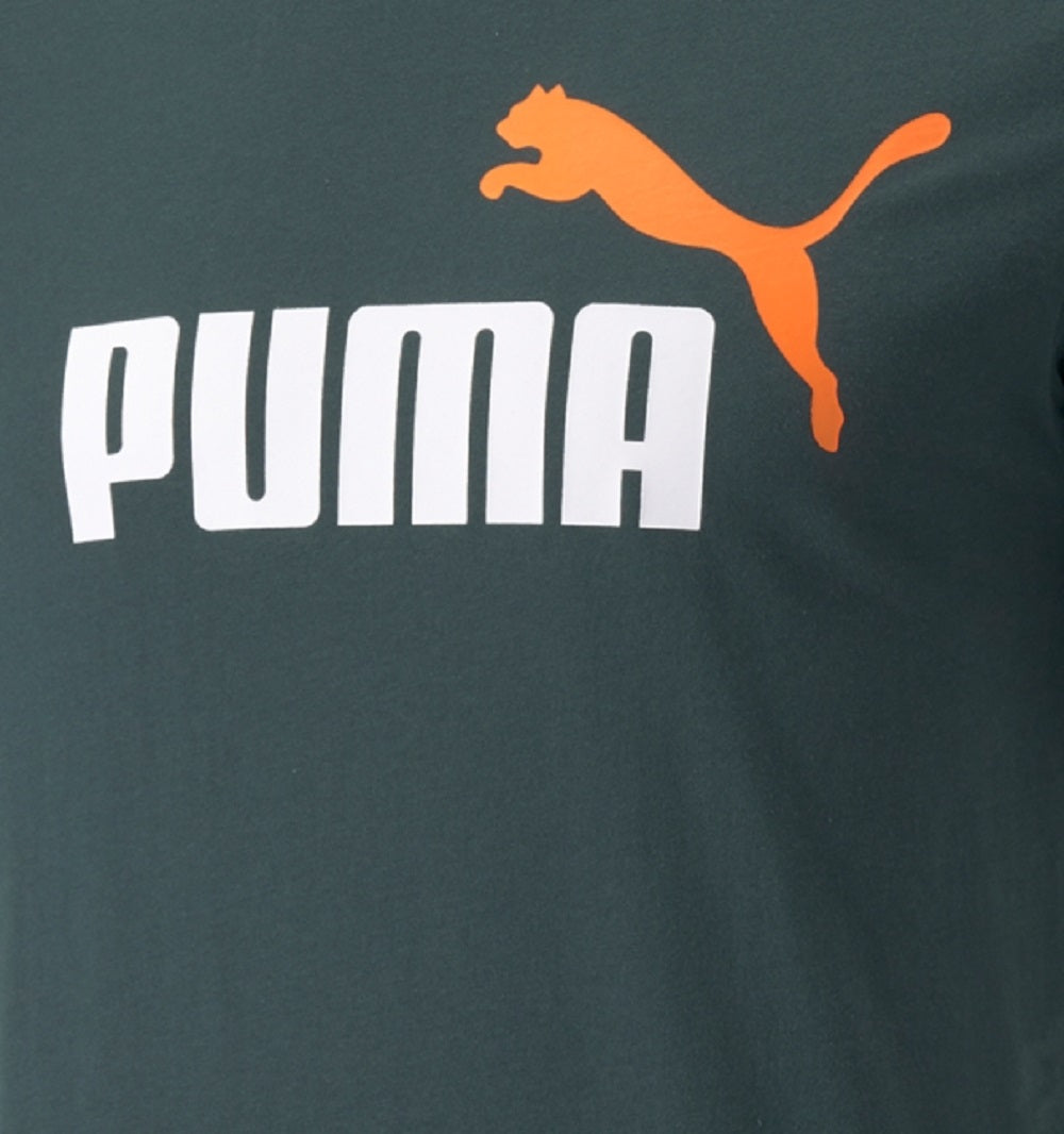 Puma Men's Logo Graphic T-Shirt Green Size XX-Large