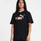 Puma Men's Logo Print T-Shirt Black Size X-Large