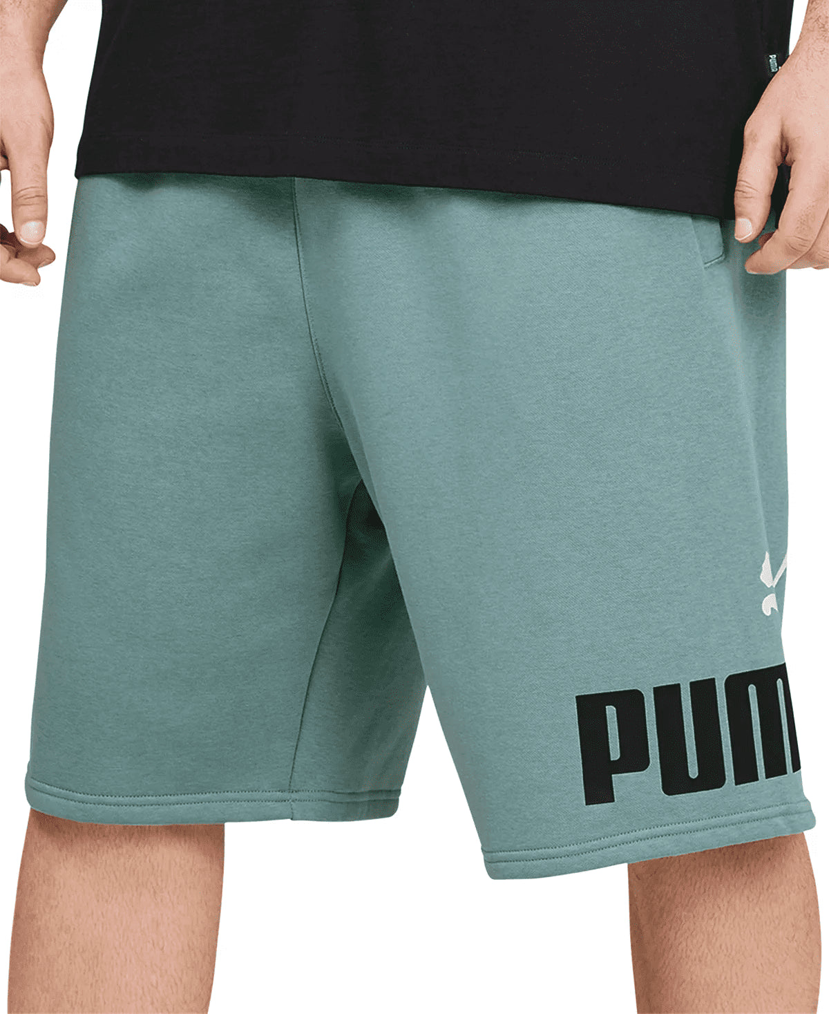 Puma पुरुषों के मिनरल ब्लू बिग फ़्लीस लोगो शॉर्ट्स ब्लू, साइज़ XX-लार्ज