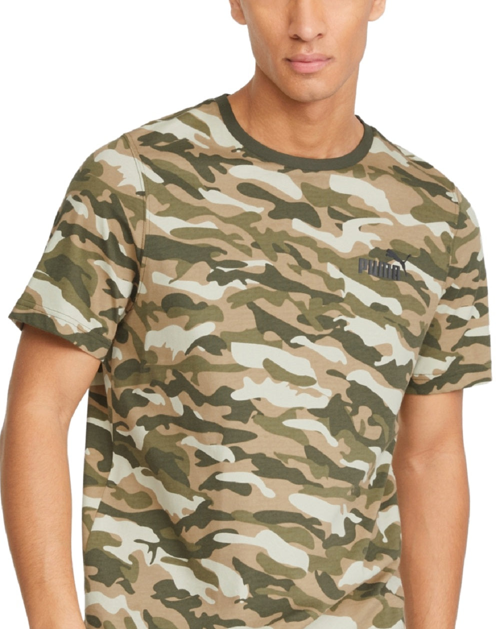Puma Men's Camo T-Shirt Green Size Medium