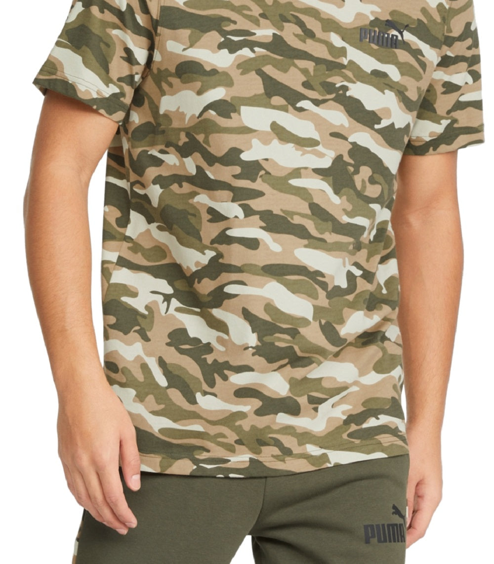 Puma Men's Camo T-Shirt Green Size Large