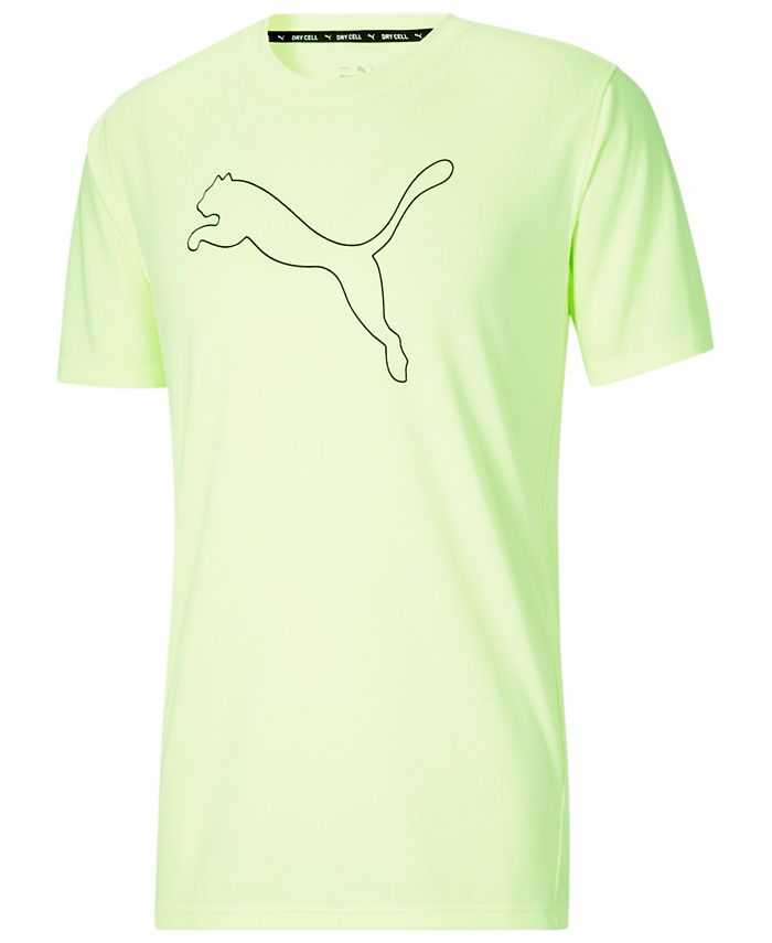 Puma Men's Logo Performance T-Shirt Yellow Size Large