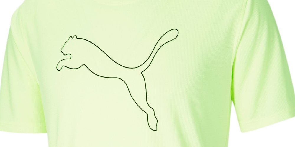 Puma Men's Logo Performance T-Shirt Yellow Size XL