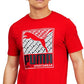 Puma Men's Crosswise Box Logo T-Shirt Red Size Medium