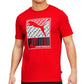 Puma Men's Crosswise Box Logo T-Shirt Red Size Large