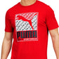 Puma Men's Crosswise Box Logo T-Shirt Red Size Large