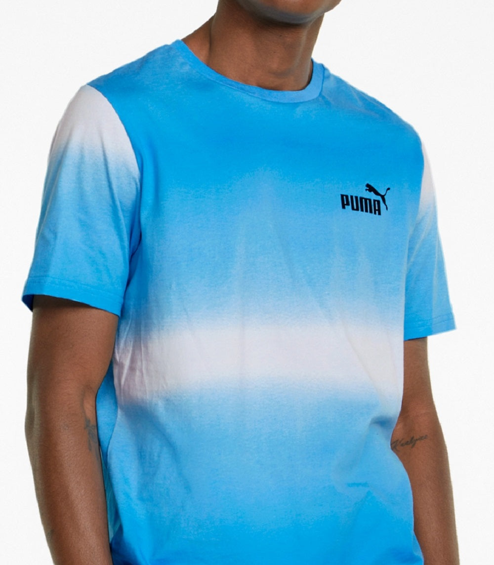 Puma Men's Fading Tie Dye T-Shirt Blue Size X-Large