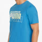 Puma Men's Triple Logo T-Shirt Blue Size Small