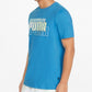 Puma Men's Triple Logo T-Shirt Blue Size XX-Large