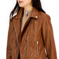 Tommy Hilfiger Women's Faux Leather Moto Jacket Brown Size Medium