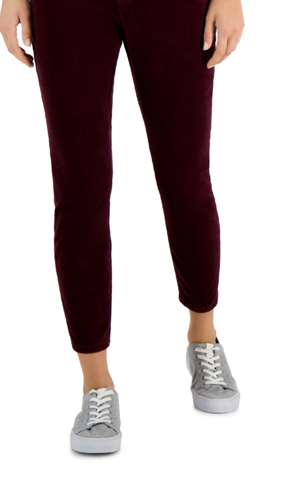 Tommy Hilfiger Women's Corduroy Skinny Ankle Pants Red