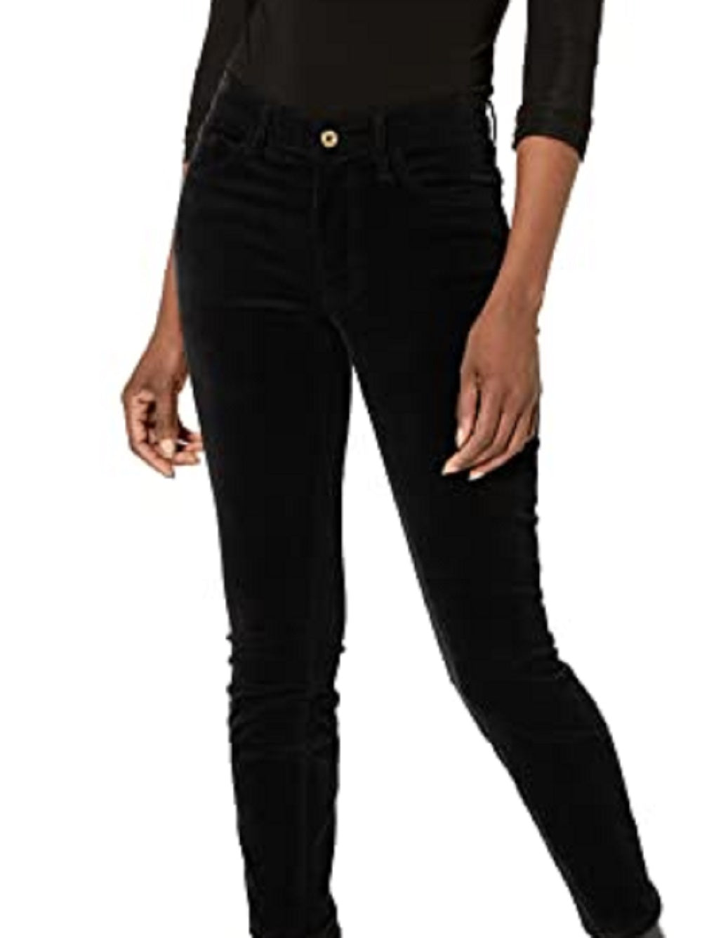 Tommy Hilfiger Women's Corduroy Skinny Ankle Pants Black Size 2