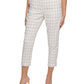Tommy Hilfiger Women's Plaid Ankle Pants Brown Size 6