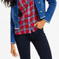 Tommy Hilfiger Women's Frayed Edge Denim Jacket Blue Size X Large