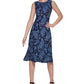 Tommy Hilfiger Women's Zeghora Floral Midi Dress Blue Size 14