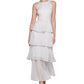 Tommy Hilfiger Women's Tiered Halter Maxi Dress Gray Size 4