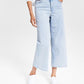 Tommy Jeans Women's High Rise Cropped Wide Leg Jeans Blue