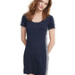 Tommy Jeans Women's Square Neck Ribbed Dress Blue Size Large