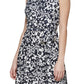 Tommy Hilfiger Women's Printed Faux Wrap Midi Dress Blue Size 2
