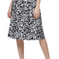 Tommy Hilfiger Women's Printed Faux Wrap Midi Dress Blue Size 2
