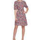 Tommy Hilfiger Women's Harbour Floral Fit & Flare Dress Pink Size 8Petite