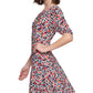 Tommy Hilfiger Women's Harbour Floral Fit & Flare Dress Pink Size 4Petite