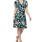 Tommy Hilfiger Women's Floral Print Fit & Flare Dress Blue Size 4Petite