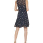 Tommy Hilfiger Women's Floral Print Fit & Flare Dress Blue Size 8Petite