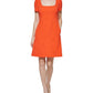 Tommy Hilfiger Women's Square Neck Fit & Flare Dress Red Size 4Petite