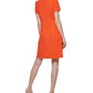 Tommy Hilfiger Women's Square Neck Fit & Flare Dress Red Size 4Petite