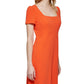 Tommy Hilfiger Women's Square Neck Fit & Flare Dress Red Size 4Petite