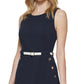 Tommy Hilfiger Women's Belted Sheath Dress Blue Size 10 Petite