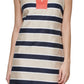 Tommy Hilfiger Women's Striped Colorblocked Shift Dress Blue Size 16