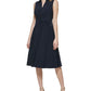 Tommy Hilfiger Women's Twist Front Midi Dress Blue Size 12